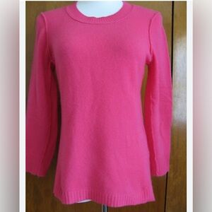 Aqua Cashmere Sweater Women's Small Pink Long Sleeve Crew Neck Pullover